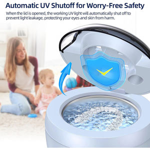 Nettoyeur de prothèses dentaires ultrasonique de haute qualité, sans fil, avec écran numérique, 4 modes, capacité de 200 ml, nettoyeur de rétention ultrasonique - Product Image 6