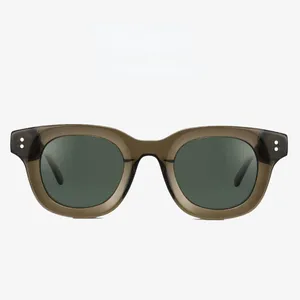 Vente en gros de lunettes de soleil de marque à la mode UV400 personnalisées logo de haute qualité luxe monture de lunettes de soleil rétro populaire avec verres polarisants