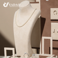 YADAO Ensemble de présentoirs à bijoux haut de gamme avec support magnétique, buste de présentation pour colliers, plateau pour colliers, boucles d'oreilles et bagues, vente en gros