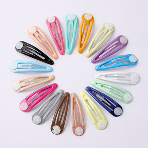 Pince à cheveux en forme de larme 5 cm, mini pince BB en métal coloré, accessoire capillaire pour femme, usage quotidien - Product Image 1