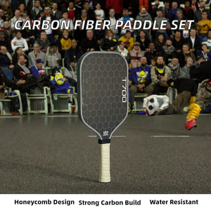 ชุดไม้พายพิคเคิลบอลคาร์บอนไฟเบอร์คุณภาพสูงแบบพกพา ทนทาน ขายดี พร้อมลูกบอล 4 ลูก พร้อมกระเป๋าผ้า Oxford สำหรับฝึกซ้อม - Product Image 2