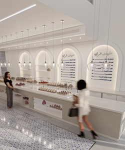 Custom Modern Dessert Shop Interior Design Bakery Cake Display Counter Glass Showcase Retail Store Furniture - Product Image 4