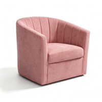 Fauteuil pivotant CARLFORD, fauteuils pivotants à 360 degrés, fauteuil d'appoint de luxe pour salon et réception, fauteuil de bureau, fauteuil de vanité