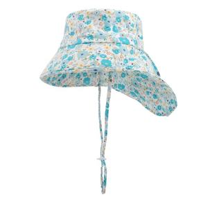 Yaz bebek bebek çocuk erkek kız çiçekler Dino Flamingo baskılı rüzgar geçirmez boyun koruma açık hava şapkası - Product Image 3