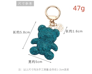 Luxury Bling Crystal mini orsacchiotto <span class=keywords><strong>portachiavi</strong></span> <span class=keywords><strong>portachiavi</strong></span> auto accessorio ciondolo scintillante con strass orsacchiotto <span class=keywords><strong>portachiavi</strong></span> - Product Image 5