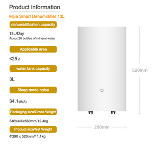 Producto Original <span class=keywords><strong>Xiaomi</strong></span>, <span class=keywords><strong>Mini</strong></span> Deshumidificador Inteligente Mijia 13 L, Reducción de Ruido de Siete Niveles, Capacidad de Deshumidificación de 13 L/D, <span class=keywords><strong>Compresor</strong></span> - Product Image 6