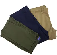 Однотонные мужские брюки цвета хаки из хлопка, мужские прямые брюки-стрейч с эффектом потертости