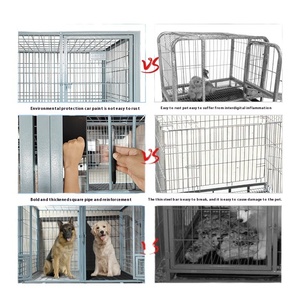 Jaula <span class=keywords><strong>para</strong></span> mascotas grande, mediana, extra grande, <span class=keywords><strong>para</strong></span> perros, incluyendo pastores alemanes, alambre de acero, marco de hierro, patrón de animales, <span class=keywords><strong>casa</strong></span> <span class=keywords><strong>para</strong></span> perros al aire libre - Product Image 6
