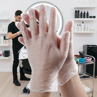Gants jetables en TPE sans poudre pour la coloration des cheveux et la préparation des aliments