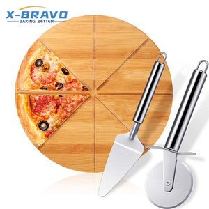 Piatto per <span class=keywords><strong>pizza</strong></span> in bambù vassoio in legno diviso piatto per <span class=keywords><strong>pizza</strong></span> in legno occidentale piatto per pane in legno massello per torta rotonda - Product Image 1