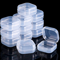 Mini boîte en plastique transparente Option de recyclage écologique pour lunettes Pierres précieuses Boucles d'oreilles Anneaux Affichage Petit emballage de produit