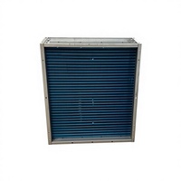 Échangeur de chaleur industriel en aluminium et cuivre à ailettes, avec cadre en acier galvanisé, pour sécheur d'air et four, personnalisé OEM AESIMA