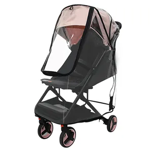 Baby Product Universal Outdoor Transparency Breathable Mesh Eva Rain Shield Rain Cover Baby Stroller Rain Shield