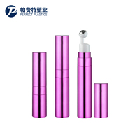 Vente flash Soins de la peau Massage 5ml 10ml 15ml UV Chroming Flacon de crème pour les yeux Flacon pompe sans air avec bille roulante