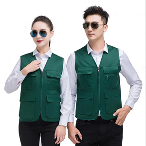 เสื้อกั๊กใส่ทำงานเพื่อความปลอดภัยสำหรับผู้ชายเสื้อโค้ทแบบชาวประมงเสื้อกั๊กกลางแจ้งเดินป่าออกแบบโลโก้ได้ตามต้องการ - Product Image 5