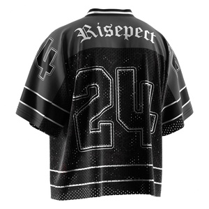 เสื้อฟุตบอลอเมริกันปักลายพร้อมขอบตกแต่งแบบปรับแต่งได้ ผ้าระบายอากาศเย็นสบาย และกระเป๋าแห้งเร็วสำหรับการใช้งานหลายสนาม - Product Image 6