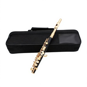 Flauta corta en Do con cuerpo de baquelita, 16 orificios, instrumento musical con estuche de tela - Product Image 4
