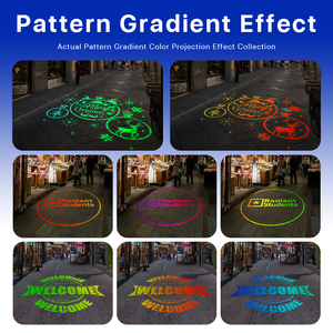 <span class=keywords><strong>Projecteur</strong></span> à motif dégradé <span class=keywords><strong>multicolore</strong></span> personnalisé, texte, projection de logo commercial HD sur un mur de façade extérieur avec source de lumière <span class=keywords><strong>LED</strong></span> - Product Image 3