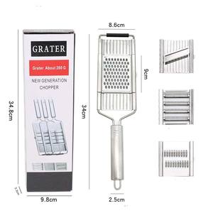 Rallador de Queso Profesional 4 en 1 de Acero Inoxidable, Rallador/Pelador/Cortador de Verduras y Frutas para Cocina - Product Image 5