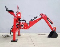 Équipement agricole BH260, pelle rétrocaveuse tractable à déplacement latéral pour le creusement de fossés et de fondations
