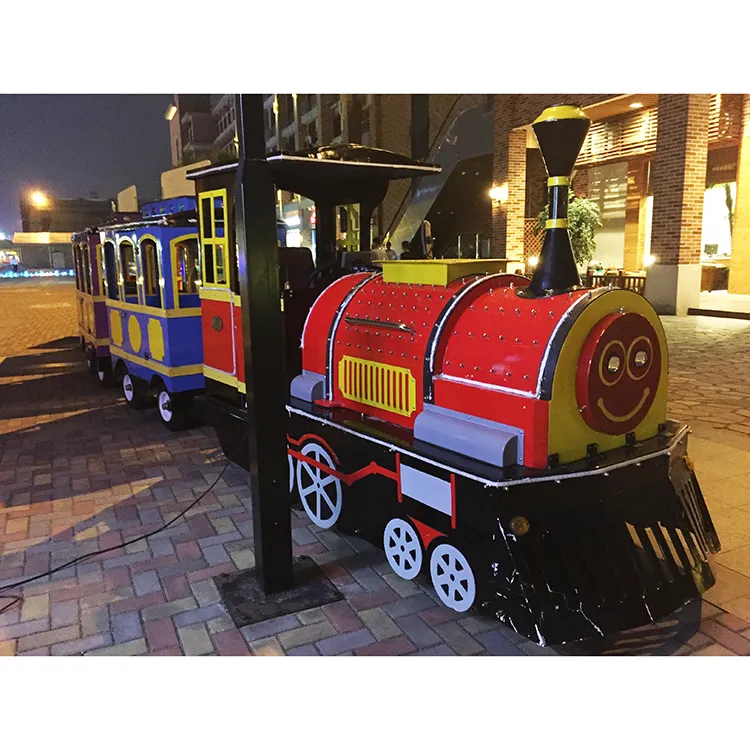 Nieuwe Toeristische Attractie Trein Pretpark Elektrische Motor Spoorloze Trein Voor Kinderen