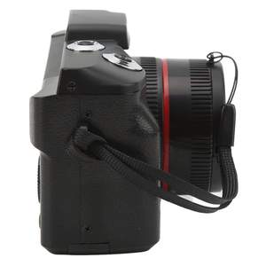 Caméra DV noire avec anneau rouge, objectif numérique L=9,88 mm, ouverture S9, 16MP CMOS, 4K, écran rotatif inclinable, caméra selfie pour vlog - Product Image 5