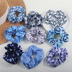 Modisch aktuell individuelles logo tag zerknittert elastisches haarband zubehör geschenk druck wimpern druck wimpern zerknittert böse augen zerknittert - Product Image 1