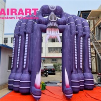Porte d'entrée gonflable personnalisée pour Halloween, arche gonflable commerciale pour Halloween, portail gonflable d'extérieur pour maison hantée d'horreur
