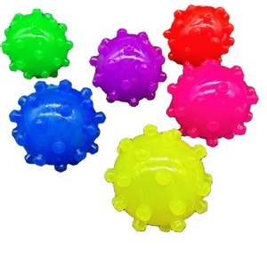 HAPU Factory Small Spiny Bright <b>Ball</b> Pet Toy Rubber Elastic <b>Ball</b> <b>Glows</b> <b>in</b> <b>the</b> <b>Dark</b> <b>Dog</b> Cat Interactive Sensory Children's Toy - Product Image 1