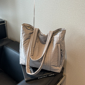 Nuova Borsa Tote in Tela Personalizzabile con Logo, Semplice e alla Moda, Portatile, Leggera, Grande Capacità, con Cerniera, da Donna - Product Image 2