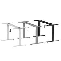 Table de bureau réglable en hauteur manuelle et électrique, table à manivelle manuelle, table portable gain de place pour un travail sain