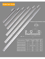 Allsome 45 — rail en T, aluminium avec échelle en alliage, fente en T, voie d'onglet, 300-800mm, Table de scie, établi de bricolage
