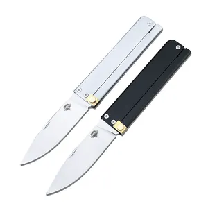 Outdoor Pocket Camping Knife D2 Steel Blade Aluminum Alloy Handle Self Defense Emergency Rescue Knife Folding Survival Knife