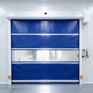 Puerta Rápida de PVC de Diseño Minimalista Industrial para Interiores, con Malla de Nailon, Duradera y de Funcionamiento Suave para Talleres y Fábricas - Product Image 4