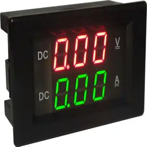 Voltímetro e amperímetro digital dc 0-600v/20a, fonte de alimentação dc 3.5-30v dc led