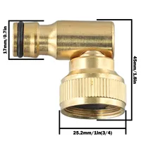 Connecteur rapide coudé pivotant pour enrouleur de tuyau pour prise Hoselock 3/4in BSP femelle adaptateur de robinet de tuyau d'arrosage extérieur