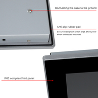 Computadora Industrial Todo en Uno con Panel Táctil de Aleación de Aluminio, Montada en Pared, con Linux/Win10/11, de 12.1, 15.6, 18.5, 21.5 y 23.8 Pulgadas