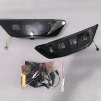 Feux de jour à LED avec clignotants pour Ford Mustang 2015-2017, 2 pièces, 12V, jaunes, étanches, en ABS, feux de brouillard décoratifs