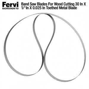 Cuchillas de sierra de cinta Fervi para cortar madera, 30 pulgadas x 1/8 pulgadas x 0.025 pulgadas, hoja metálica dentada - Product Image 2
