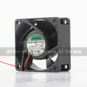 原装Sunon 5V 12V 48V DC24V 2.5W交流EC 6025 60X60X25MM 6CM磁悬浮变频器静音2线PMD2406PTB3-A冷却风扇 - Product Image 2