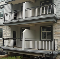 Garde-corps de balcon en alliage d'aluminium pour maison individuelle, clôture de villa, balustrades et rampes d'escalier rurales