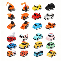 Ensemble de mini voitures jouets en métal à rétrofriction, voitures en alliage moulé sous pression, voitures de police, ambulance, camion de pompiers, bus, ensemble de véhicules de construction pour enfants