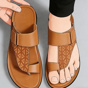 Sandales d'été pour hommes, modèle 2025, légères, en cuir véritable, boucle, design tendance, tongs de sport, prix bas, grande taille <span class=keywords><strong>48</strong></span> - Product Image 5