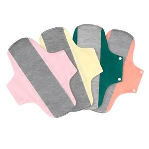 Serviettes hygiéniques réutilisables, lot de 4, anti-fuites, lavables, <span class=keywords><strong>couche</strong></span> supérieure en pur coton, ultra absorbantes <span class=keywords><strong>pour</strong></span> femmes - Product Image 1