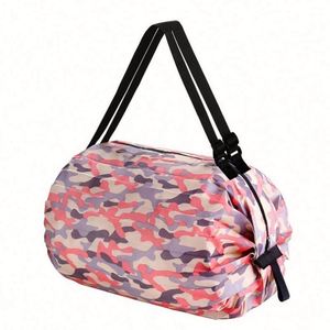 Portable Large Oxford Cloth <b>Folding</b> Shopping Bag Colorful Camouflage Reusable Foldable Grocery Tote Bag - Product Image 2