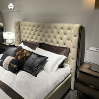 Foshan Fabrik Moderne Luxus-Schlafzimmer-Bettwäsche-Sets Holz-Kingsize Luxus-Komplettes Schlafzimmer-Möbelset für Villa-Schlafzimmermöbel
