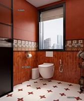 Carrelage en céramique terracotta orange rouille 300x600mm mat, effet vieilli, résistant à l'usure, style bohème Wabi Sabi, garantie 3 ans