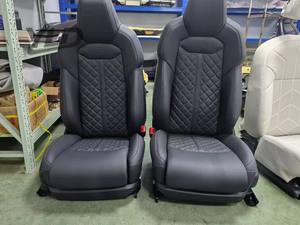 Sièges de voiture de sport électriques personnalisés YLD pour Audi, cuir noir avec surpiqûres en diamant et réglage électrique - Product Image 6