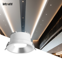 Spot encastré LED moderne en aluminium moulé sous pression, blanc et noir, anti-éblouissement, 15W 25W 35W