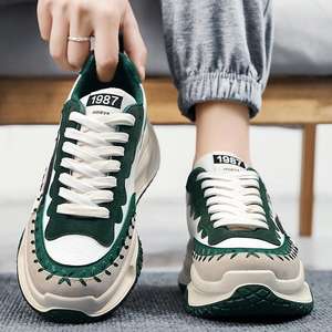 Chaussures pour hommes, baskets sportives, style chunky, nouvelle collection 2026, doublure en maille respirante, plateforme, adolescents, style européen, <span class=keywords><strong>TikTok</strong></span> Live, décontractées - Product Image 5